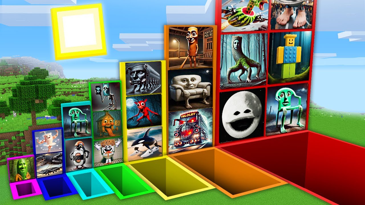 WHAT INSIDE this SCARY TALLEST and LONGEST PITS with ANOMALY BRAINROT in Minecraft ?