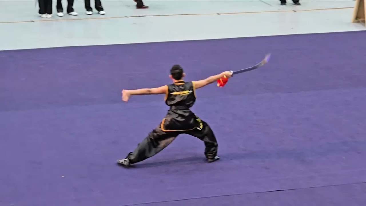 Dominic Ho performs Tigertail Broadsword and Plum Blossom Staff forms at Tiamchi 2025