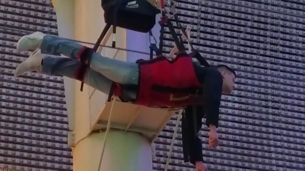 Zip Line Rescue....Fremont Street Vegas....Feb 2020 - YouTube