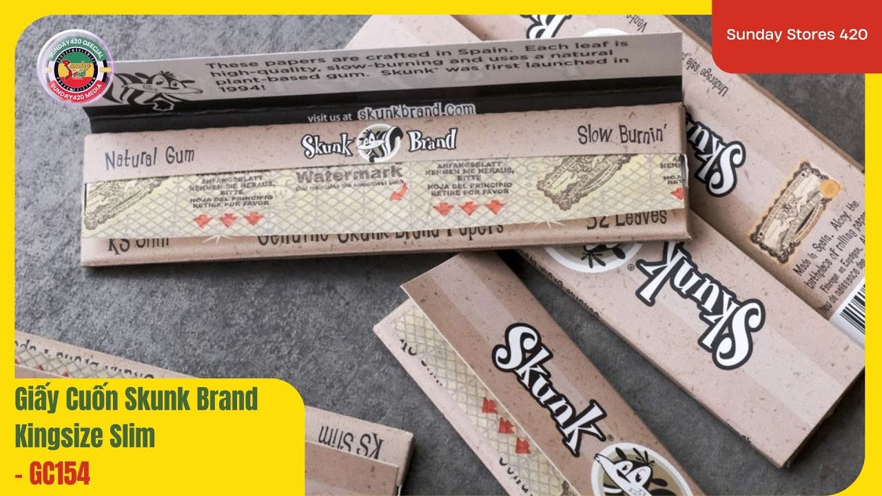 Giấy Cuốn Skunk Brand Kingsize Slim – GC154 Giấy Con Chồn [Sunday Stores]