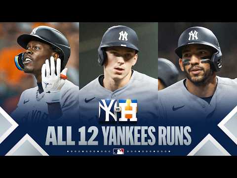 ALL 12 RUNS: Yankees infielders hit 4 home runs in lopsided win vs. Astros 💪 | MLB Highlights