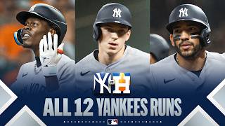 ALL 12 RUNS: Yankees infielders hit 4 home runs in lopsided win vs. Astros 💪 | MLB Highlights