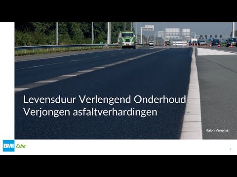LVOv (Levensduur Verlengend Onderhoud verjongen) voor asfalt - Webinar video registratie