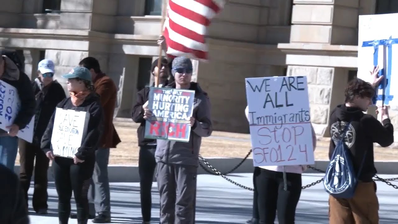 Cheyenne hosts 50501 protest against Trump administration - YouTube