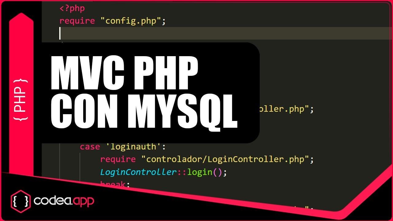 Modelo Vista Controlador en PHP Programación de una aplicación web básica  MVC - YouTube