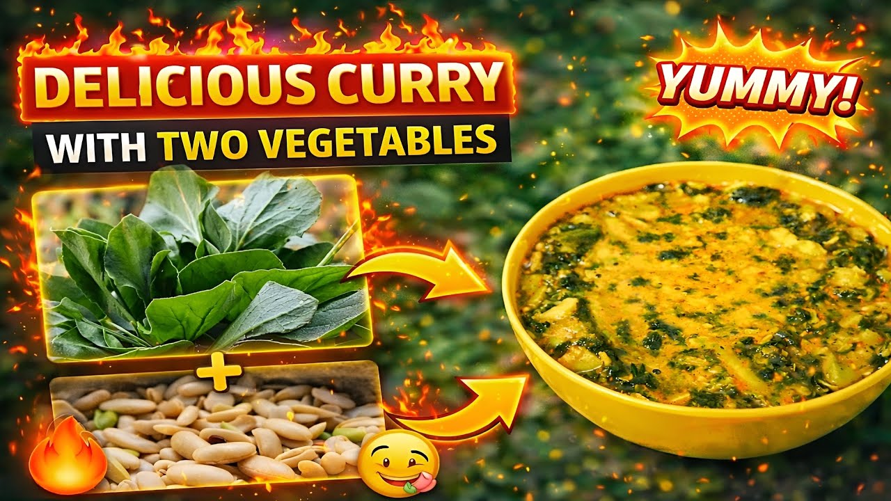 Can't Expect This Curry Combo to Taste | Just Leaves+Beans You See This Curry | professor of kitchen