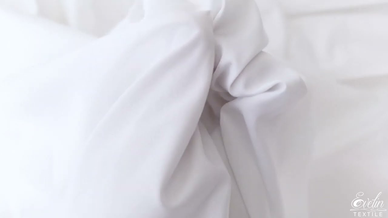 Poplin dens din bumbac usor teflonat alb ivoire