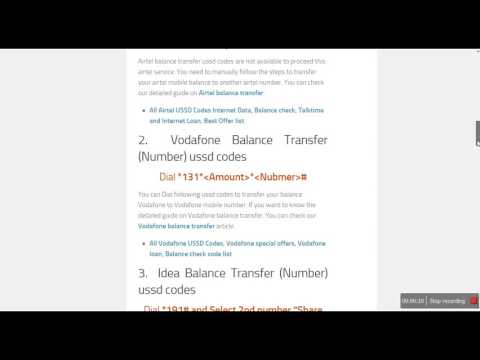 how to transfer balance to another mobile using ussd codes