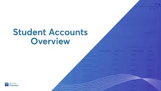 Celebrity Jenzabar One Web Finance - Student Accounts Overview Profile