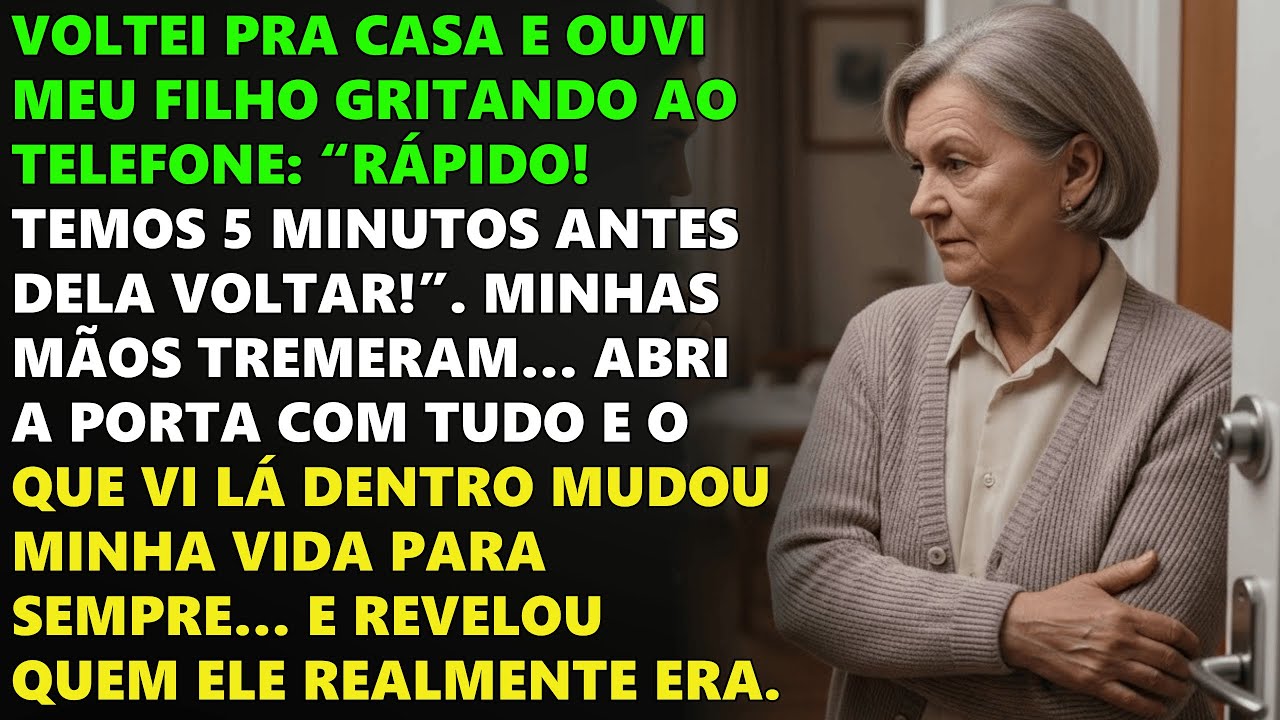 Voltei pra casa e ouvi meu filho gritar: “Rápido, temos 5 minutos antes dela voltar!”