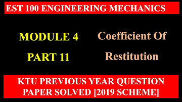 KTU Engineering Mechanics | module 4 | Previous University Question Paper Solutions | part 11