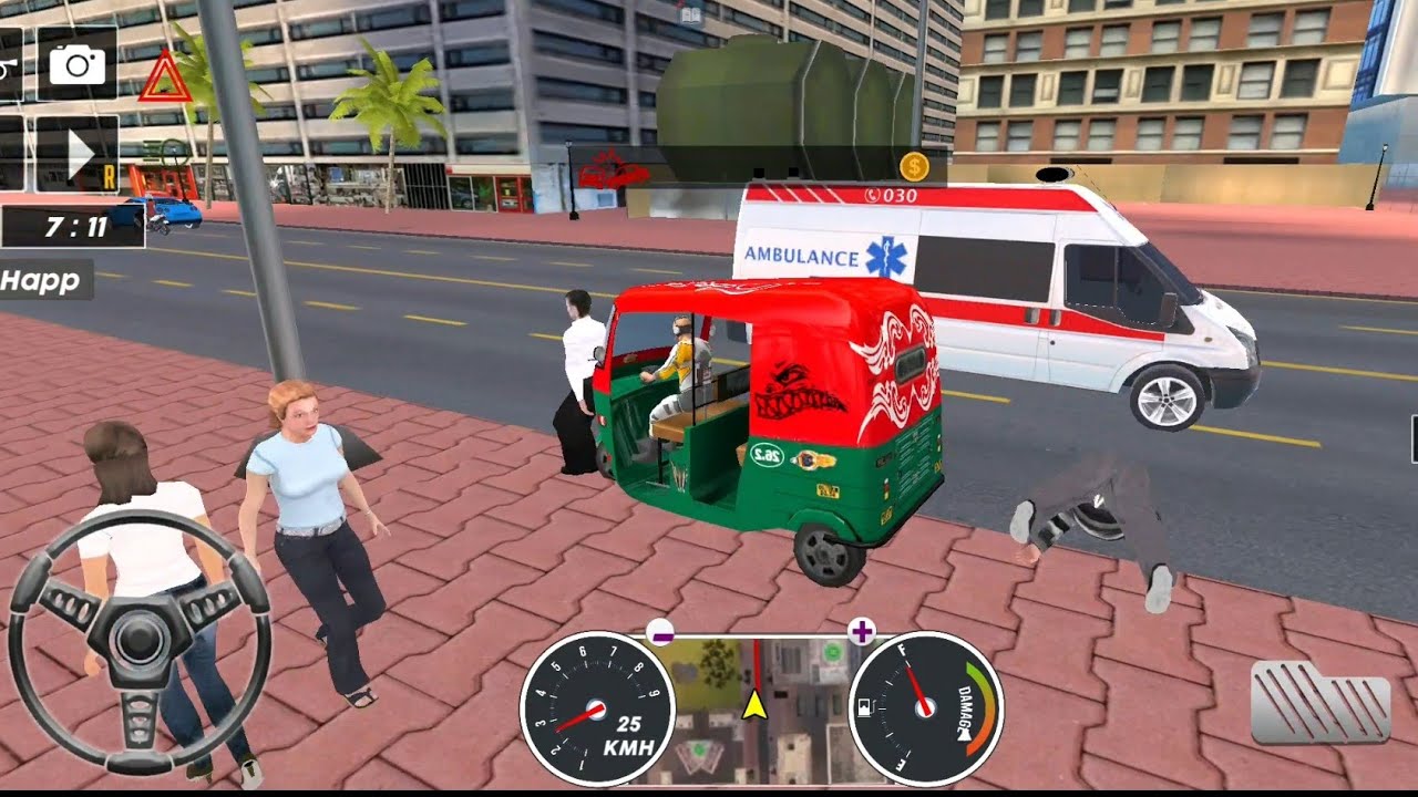 Auto rickshaw driving simulator🛺👮‍♂️tuk tuk auto rickshaw simulator ...