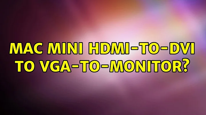 Mac Mini HDMI-to-DVI to VGA-to-Monitor? (2 Solutions!!)