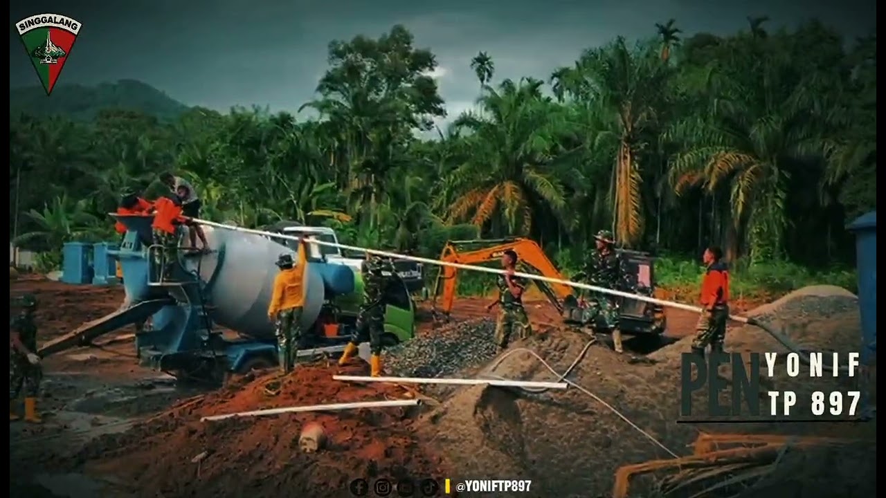 Kemajuan Pembangunan Huntara di Palembayan, Libatkan Personil Yonif TP 897/SGL