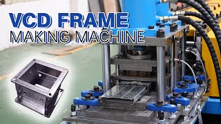 KINGREAL New Project : Volume Control Damper Frame Roll Forming Machine, Hvac VCD Frame Machine