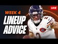 Fantasy Football Week 4 Start/Sit Lineup Advice | NFL Inactives &amp; Injury Updates