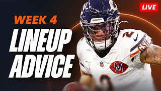 Fantasy Football Week 4 Start/Sit Lineup Advice | NFL Inactives &amp; Injury Updates