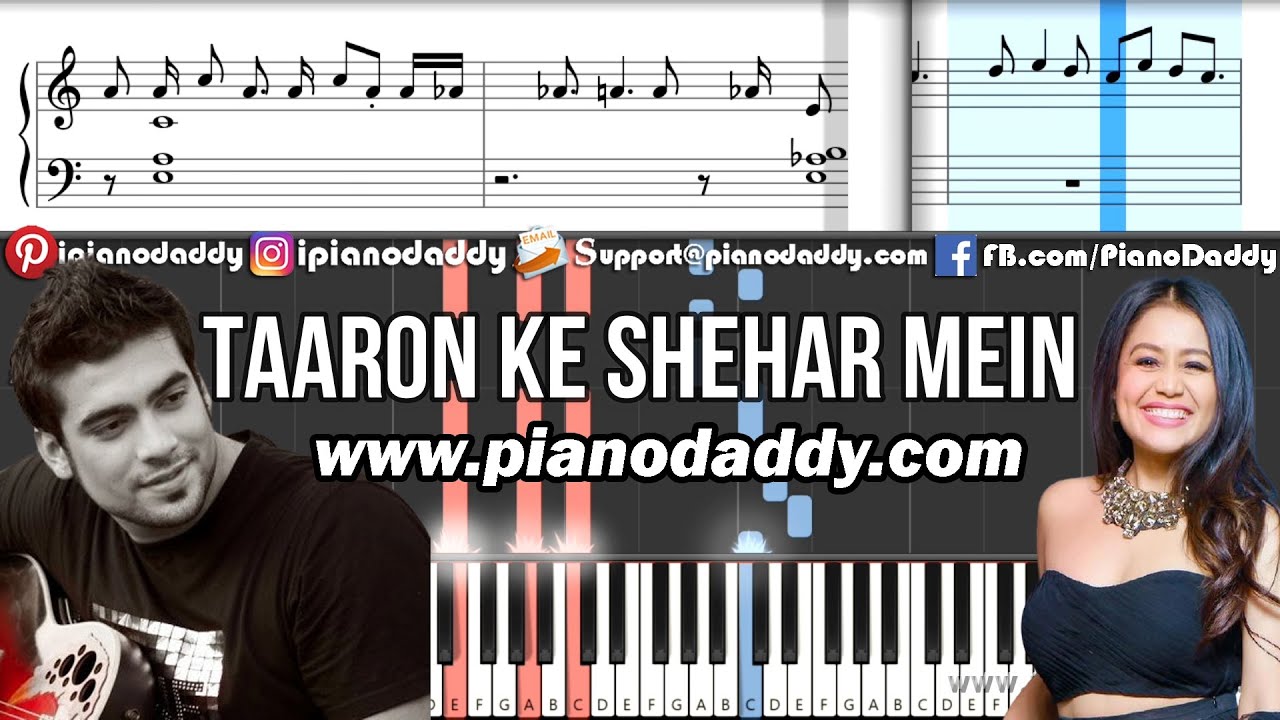 Taaron Ke Shehar Piano Tutorial Neha Kakkar, Jubin Nautiyal ~ Piano Daddy