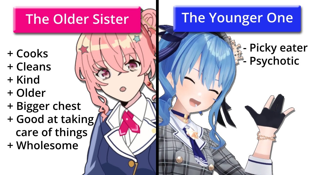 Suisei debates if she would be fit to be an older sister