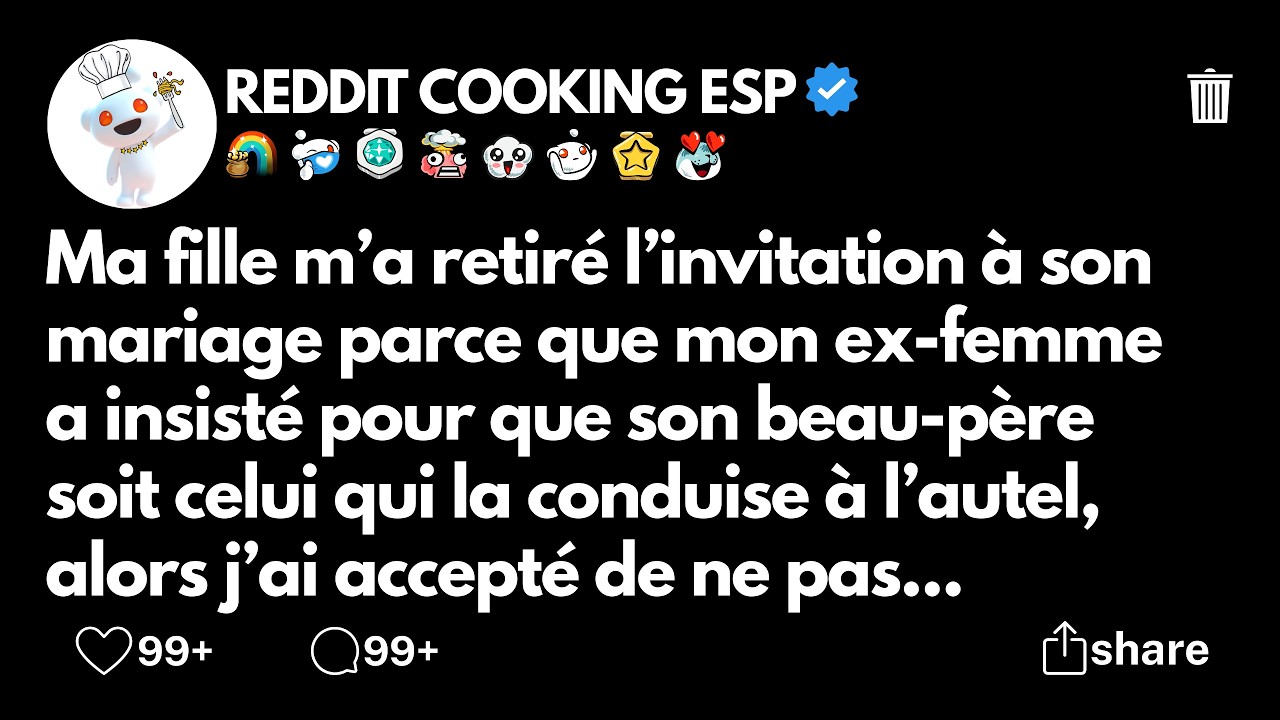 Ma fille m’a retiré l’invitation à son mariage parce que mon ex-femme a insisté pour que son...