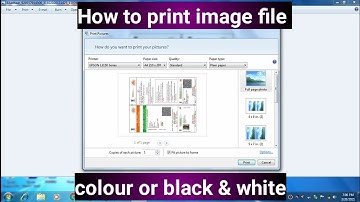 How to print image file in colour or black and white