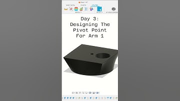 Day 3! Designing The Arm 1 Pivot #raspberrypi #robot #diy #fusion360 #3dprinting #servo