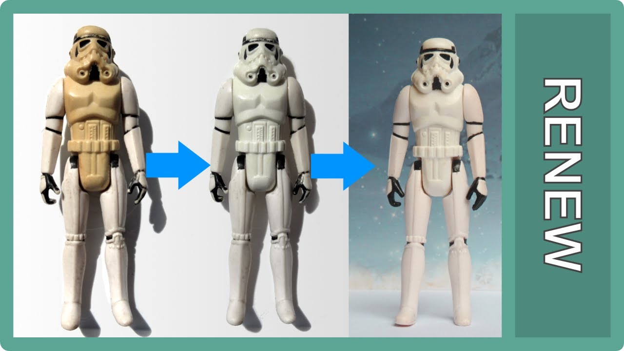 Restaurierung (Bleichen/Bemalung) einer Starwars Sturmtruppe (Kenner Aktionfigur) aus dem Jahr 1977
