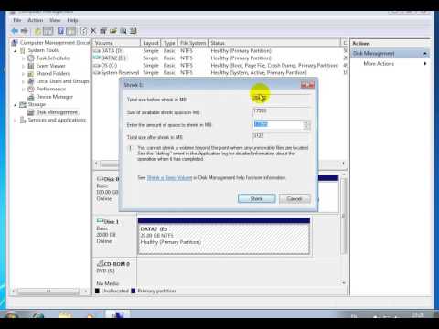 สอนการแบ่ง Partition สำหรับWindows 7,Windows 8,Windows10