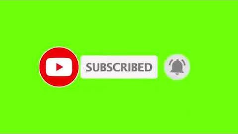 Subscribe button with sound effects (green screen)