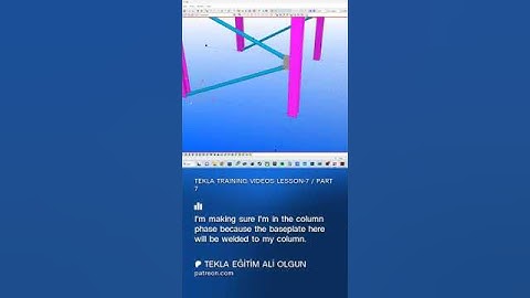 TEKLA TRAINING VIDEOS LESSON-7 / PART 7  #tekla #3dstructure #teklatraining