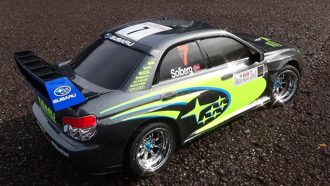 RC　TAMIYA　XV-02　インプレッサ WRC モンテカルロ'07　アスファルト走行