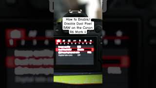 Enable/Disable Dual Pixel RAW on the Canon R6ii #canonr6ii #camerasettings #photographytips