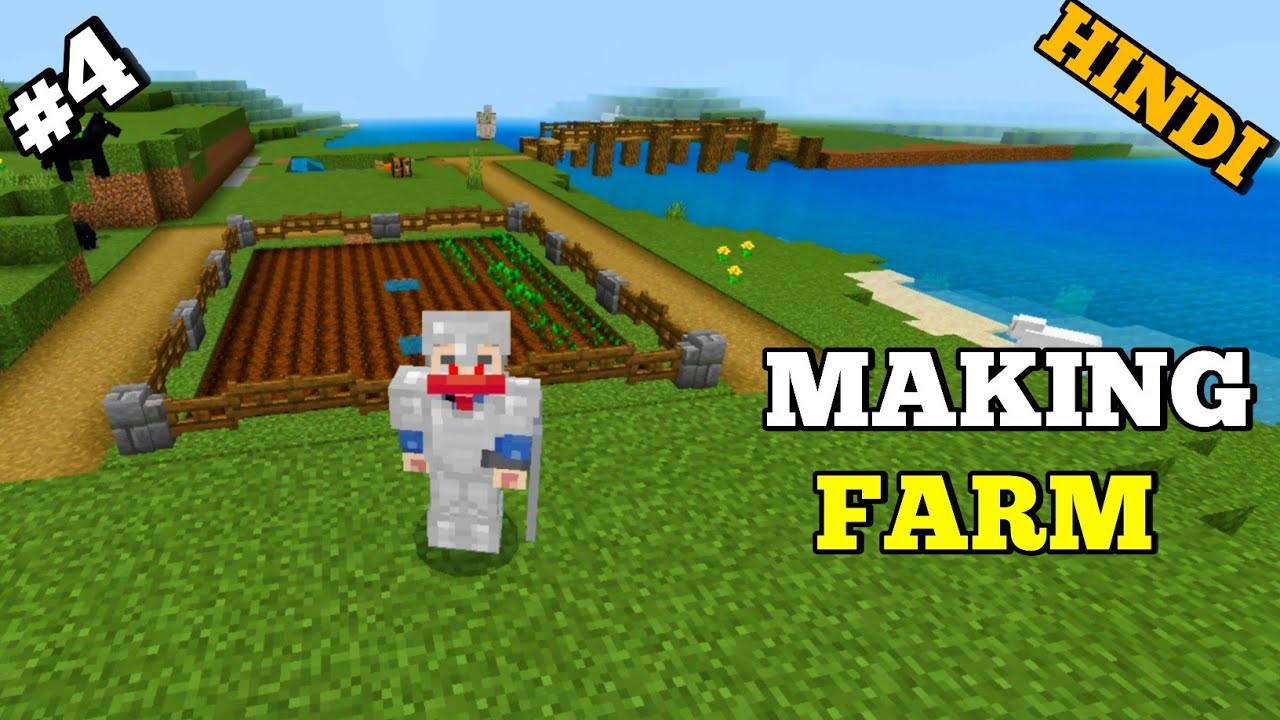 MINECRAFT PE 🔥 survival series ep 4 1.21 || made op food farm - YouTube