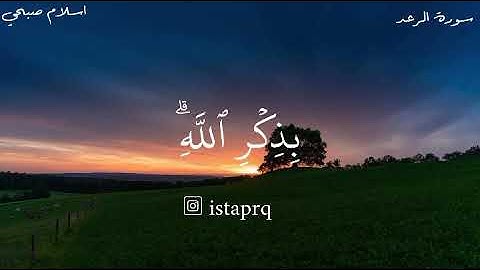 الذين آمنوا وتطمئن قلوبهم لذكر الله ألا بذكر الله تطمئن القلوب ( سوره الرعد )