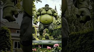 Hulk Vs Spider-Man Shaped Like Fat Trampoline Jumping