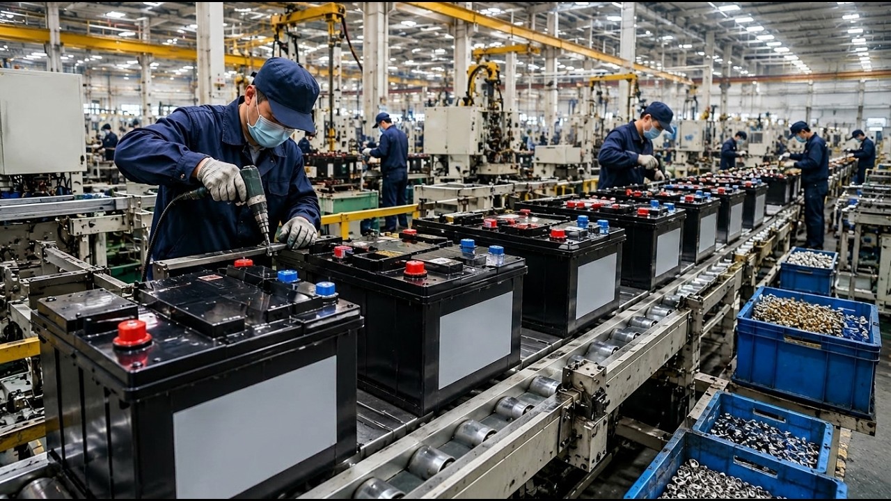 How Car Batteries Are Made | Inside Mega Factory Production Process ...