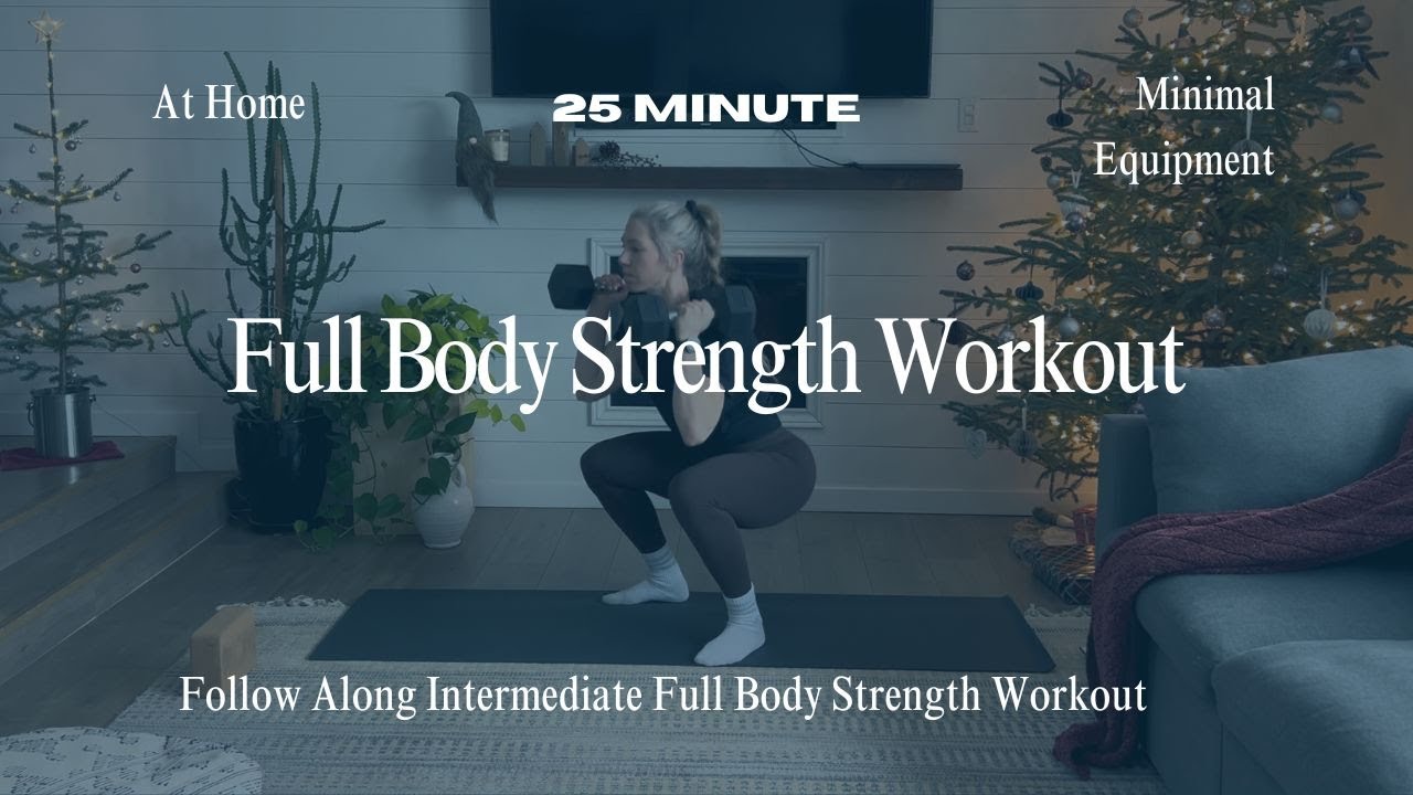25-Min Full Body Dumbbell Workout (Follow Along!) | At Home Strength, Holiday Edition