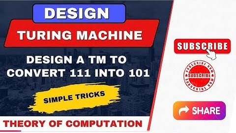 Design a Turing Machine (TM) to convert 111 into 101| Theory of Computation (TOC) | example