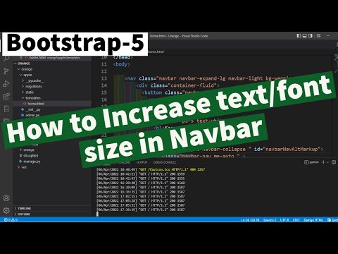 How to increase text/font size in Navbar Bootstrap 5