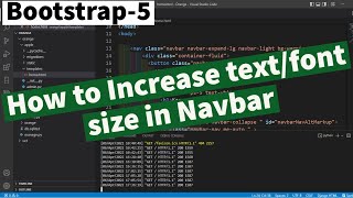 How to increase text/font size in Navbar Bootstrap 5