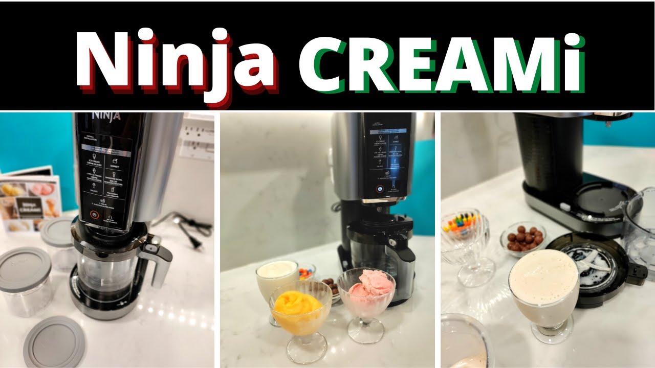 Ninja NC301 CREAMi Ice Cream Maker,One-Touch Programs, 5 Pint Containers w/  lids