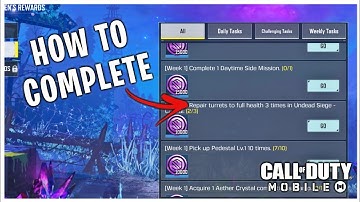 CODM ZOMBIES ! Repair Turrets To Full Health 3 Times in Undead Siege in CODM Zombies !