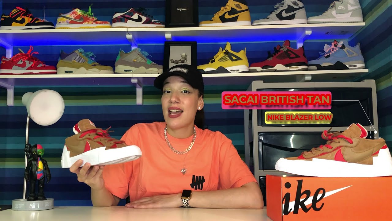 NIKE SACAI BLAZER LOW BRITISH TAN REVIEW ON FEET u0026 OUTFIT IDEA!! - YouTube