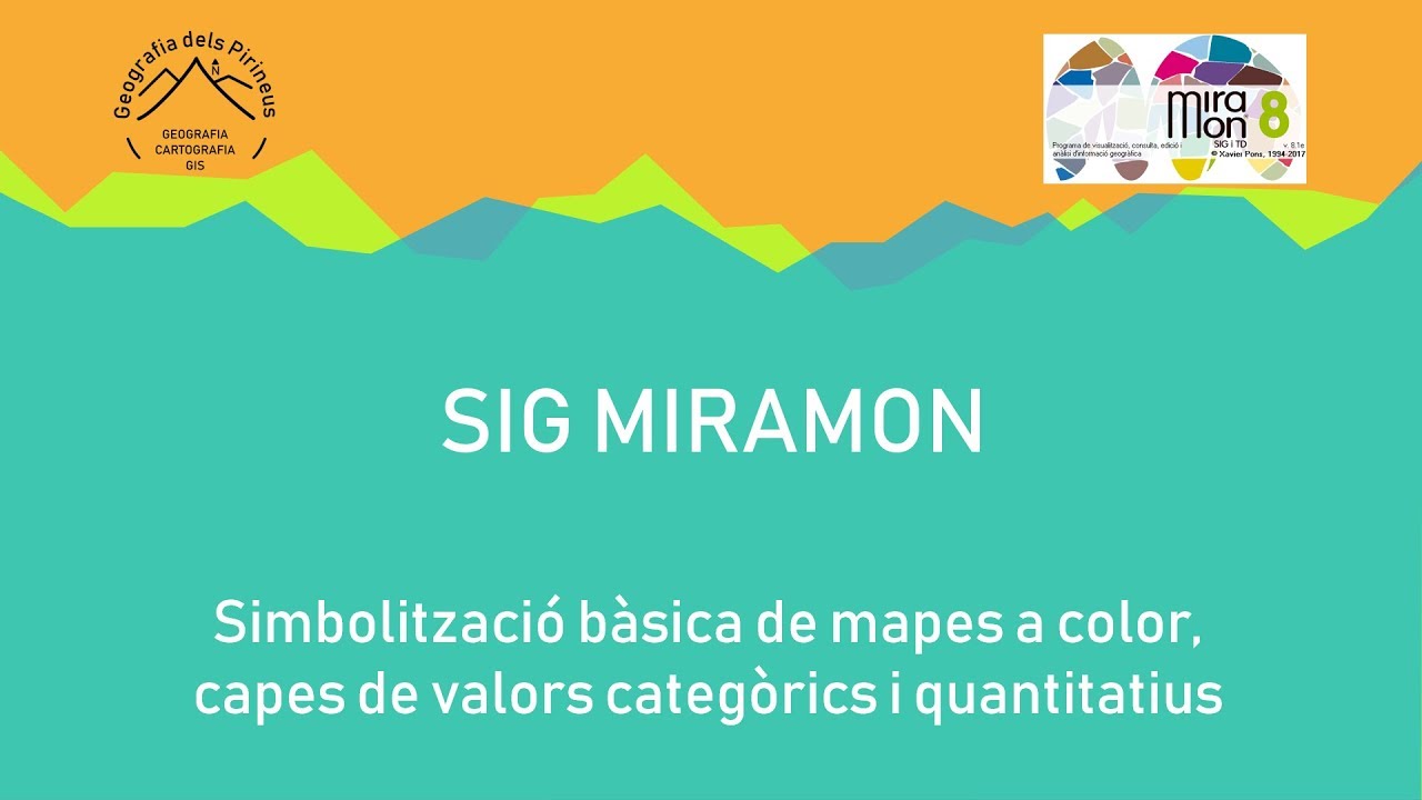 SIG MIRAMON - Simbolització bàsica de mapes a color de capes de valors categòrics i quantitatius