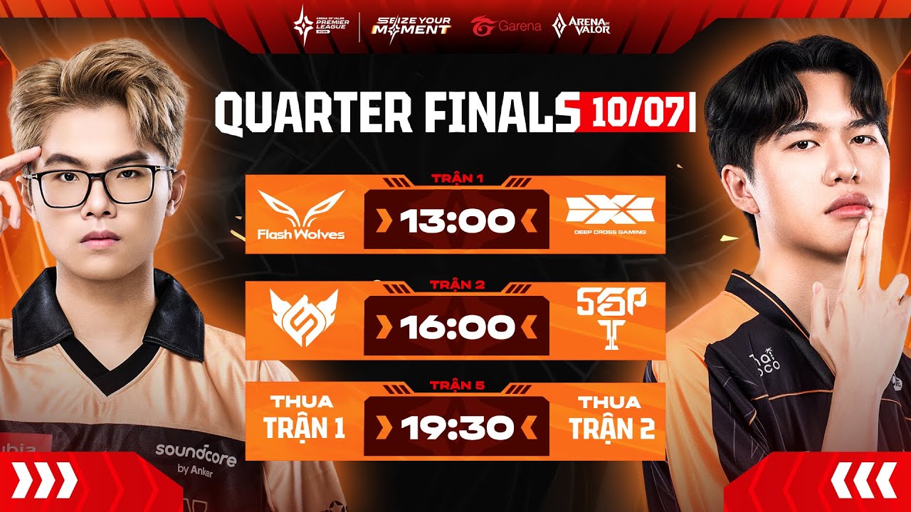 FW vs DCG |  FS vs SGP | DCG vs SGP | VÒNG TỨ KẾT - APL 2025 (NGÀY 10/07)