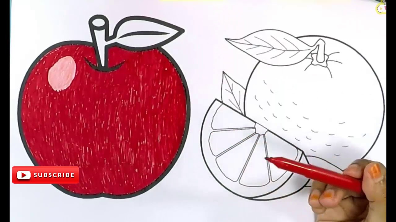 Mele Da Colorare Come Disegnare La Frutta Impara Il Colore Youtube