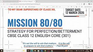 Cbse Cl 12 English Full Marks Strategy Time Management Writing Tips