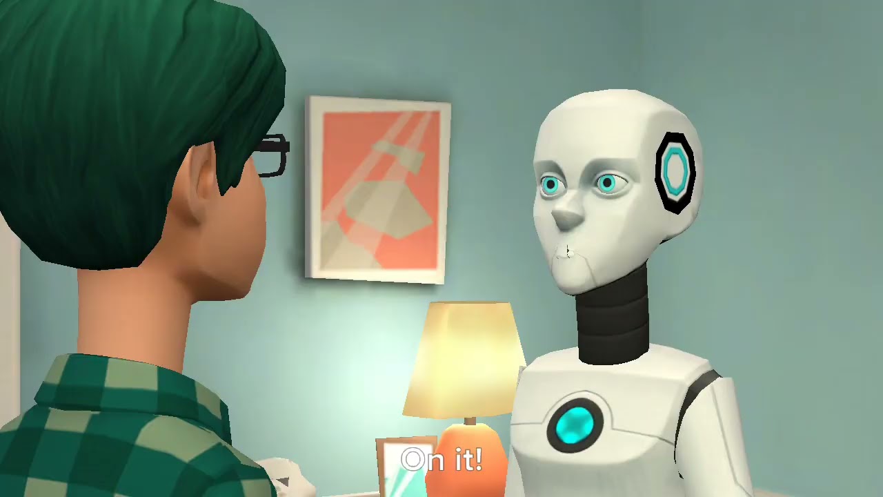 Greeny buys a robot maid / goes wrong / living room destroyed / grounded