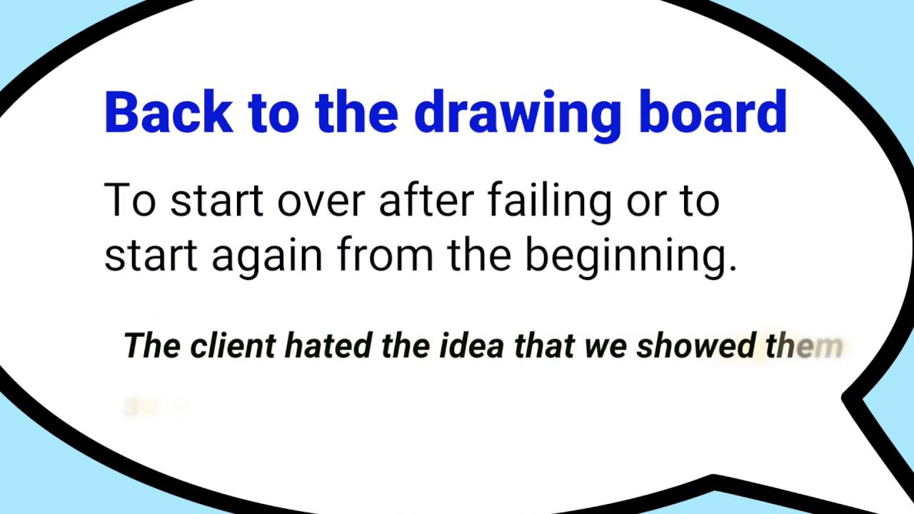 Back to the drawing board YouTube