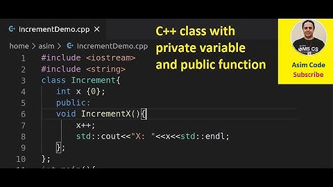 C++ class with private variable and public function